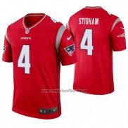 Camiseta NFL Legend New England Patriots 4 Jarrett Stidham Inverted Rojo