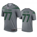 Camiseta NFL Legend New York Jets Mekhi Becton Inverted Gris