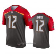 Camiseta NFL Legend Tampa Bay Buccaneers Tom Brady Inverted Gris