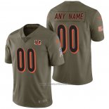 Camiseta NFL Limited Cincinnati Bengals Personalizada 2017 Salute To Service Verde