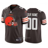 Camiseta NFL Limited Cleveland Browns Personalizada Big Logo Marron