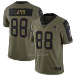 Camiseta NFL Limited Dallas Cowboys Ceedee Lamb 2021 Salute To Service Verde