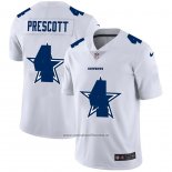 Camiseta NFL Limited Dallas Cowboys Prescott Logo Dual Overlap Blanco