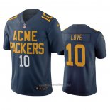 Camiseta NFL Limited Green Bay Packers Jordan Love Ciudad Edition Azul