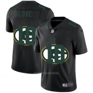 Camiseta NFL Limited Green Bay Packers Love Logo Dual Overlap Negro