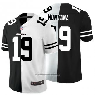 Camiseta NFL Limited Kansas City Chiefs Montana Black White Split