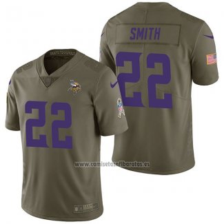 Camiseta NFL Limited Minnesota Vikings 22 Harrison Smith 2017 Salute To Service Verde