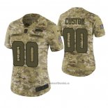 Camiseta NFL Limited Mujer Seattle Seahawks Personalizada 2018 Salute To Service Verde