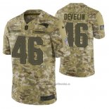 Camiseta NFL Limited New England Patriots 46 James Develin 2018 Salute To Service Camuflaje