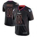 Camiseta NFL Limited New England Patriots Julian Edelman Negro Color Rush 2018 Lights Out