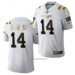 Camiseta NFL Limited New England Patriots Mohamed Sanu Sr. Golden Edition 2020 Blanco