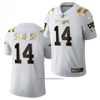 Camiseta NFL Limited New England Patriots Mohamed Sanu Sr. Golden Edition 2020 Blanco