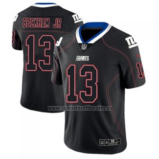 Camiseta NFL Limited New York Giants Odell Beckham Jr Negro Color Rush 2018 Lights Out