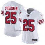 Camiseta NFL Limited Nino San Francisco 49ers 25 Richard Sherman Blanco Rush Stitched Vapor Untouchable