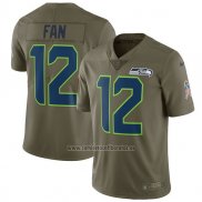 Camiseta NFL Limited Nino Seattle Seahawks 12 Fan 2017 Salute To Service Verde