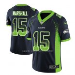 Camiseta NFL Limited Seattle Seahawks Brandon Marshall Azul 2018 Rush Drift Fashion