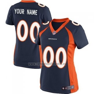 Camiseta NFL Mujer Denver Broncos Personalizada Azul