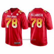 Camiseta NFL Pro Bowl Pittsburgh Steelers 78 Alejandro Villanueva AFC 2018 Rojo