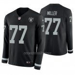 Camiseta NFL Therma Manga Larga Las Vegas Raiders Kolton Miller Negro