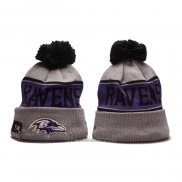 Gorro Beanie Baltimore Ravens Violeta Gris