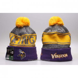 Gorro Beanie Minnesota Vikings Violeta Gris Amarillo