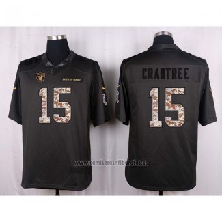 Camiseta NFL Anthracite Las Vegas Raiders Crabtree 2016 Salute To Service