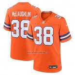 Camiseta NFL Game Denver Broncos Jaleel McLaughlin Mile High Collection 1977 Throwback Naranja