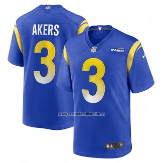 Camiseta NFL Game Los Angeles Rams Cam Akers Azul2