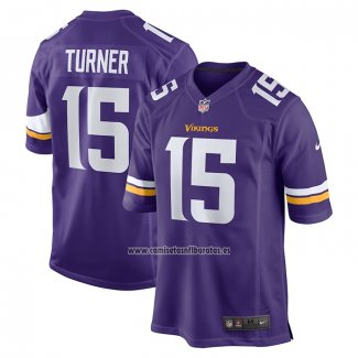 Camiseta NFL Game Minnesota Vikings Dallas Turner 2024 NFL Draft First Round Pick Violeta