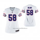 Camiseta NFL Game Mujer Bills Matt Milano Throwback Blanco
