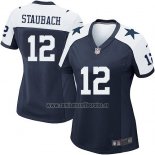 Camiseta NFL Game Mujer Dallas Cowboys Staubach Azul Blanco