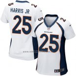Camiseta NFL Game Mujer Denver Broncos Harris Jr Blanco