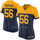Camiseta NFL Game Mujer Green Bay Packers Peppers Negro Amarillo