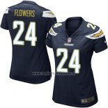 Camiseta NFL Game Mujer Los Angeles Chargers Flowers Negro