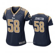 Camiseta NFL Game Mujer Los Angeles Rams 58 Clay Johnston Azul