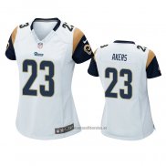 Camiseta NFL Game Mujer Los Angeles Rams Cam Akers Blanco