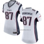 Camiseta NFL Game Mujer New England Patriots Gronkowski Blanco