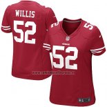Camiseta NFL Game Mujer San Francisco 49ers Willis Rojo