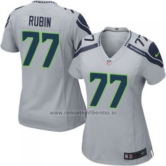 Camiseta NFL Game Mujer Seattle Seahawks Rubin Gris