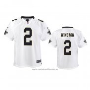 Camiseta NFL Game Nino New Orleans Saints 2 Jameis Winston Blanco