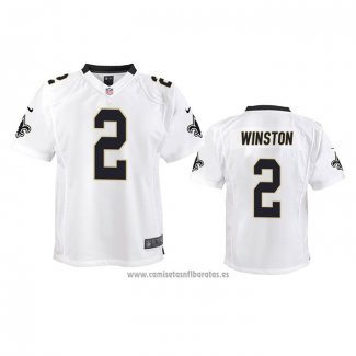 Camiseta NFL Game Nino New Orleans Saints 2 Jameis Winston Blanco