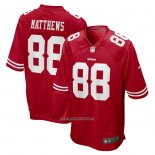 Camiseta NFL Game San Francisco 49ers Jordan Matthews 88 Rojo