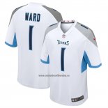 Camiseta NFL Game Tennessee Titans Cameron Ward 2025 NFL Draft First Round Pick Blanco