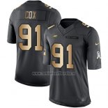 Camiseta NFL Gold Anthracite Philadelphia Eagles Cox Salute To Service 2016 Negro