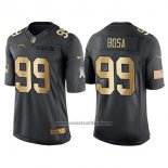 Camiseta NFL Gold Anthracite San Diego Chargers Bosa Salute To Service 2016 Negro