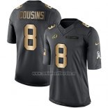 Camiseta NFL Gold Anthracite Washington Commanders Cousins Salute To Service 2016 Negro