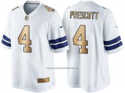 Camiseta NFL Gold Game Dallas Cowboys Prescott Blanco