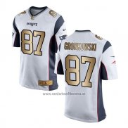 Camiseta NFL Gold Game New England Patriots Gronkowski Blanco