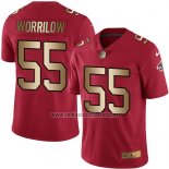 Camiseta NFL Gold Legend Atlanta Falcons Worrilow Rojo