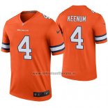 Camiseta NFL Legend Denver Broncos Case Keenum Naranja Color Rush